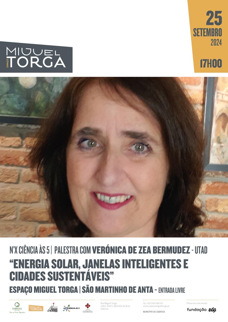 n x Ciência às 5 - Palestra de Verónica de Zea Bermudez - UTAD