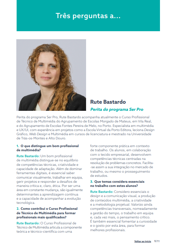 Três perguntas a Rita Bastardo - Programa SER PRO