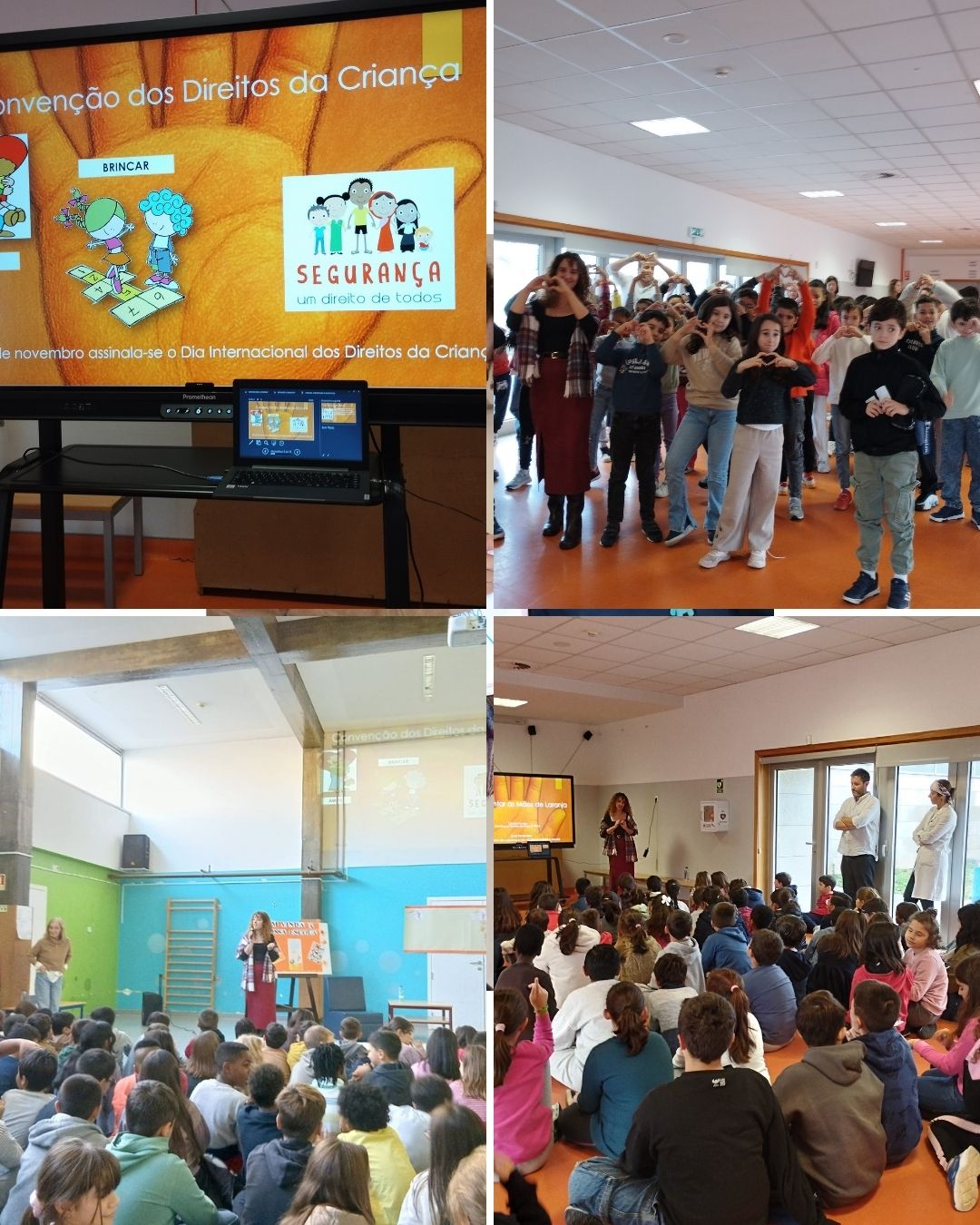 Vamos pintar as mãos de laranja!